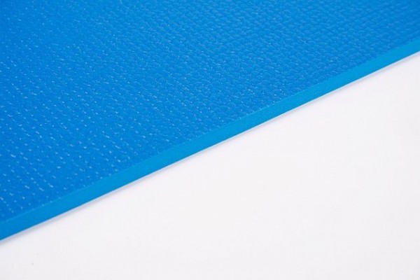 Gymnastikmatte blau Seite
